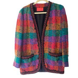 Emanuel Ungaro Vintage Womens Jacket Size Medium Pockets Lined Parallele